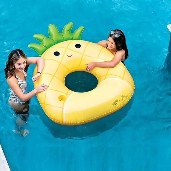 BigMouth, Squishmallows Maui the Pineapple Pool Float, 51.6" x 41.7" x 13.4" - Picture 7 of 9